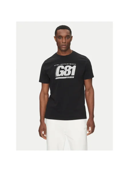 Guess Póló Regular Fit fekete