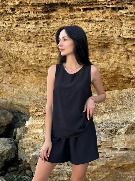 Майка Cosy віскоза/поліестер чорний