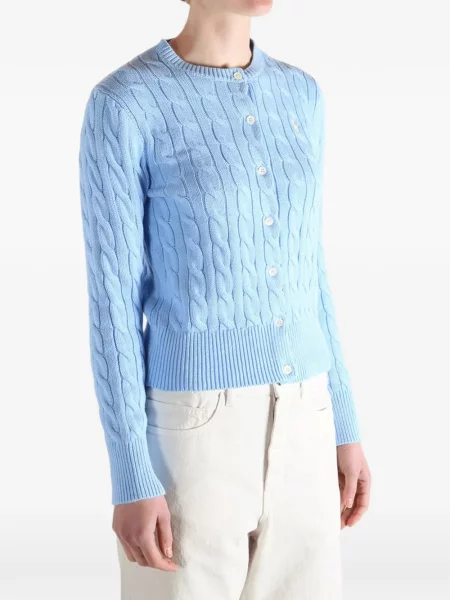 Geacă Polo Ralph Lauren tricotate albastru