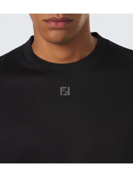 Tricou Fendi din jerseu negru