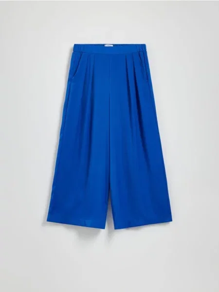 Reserved Spodnie palazzo granatowy