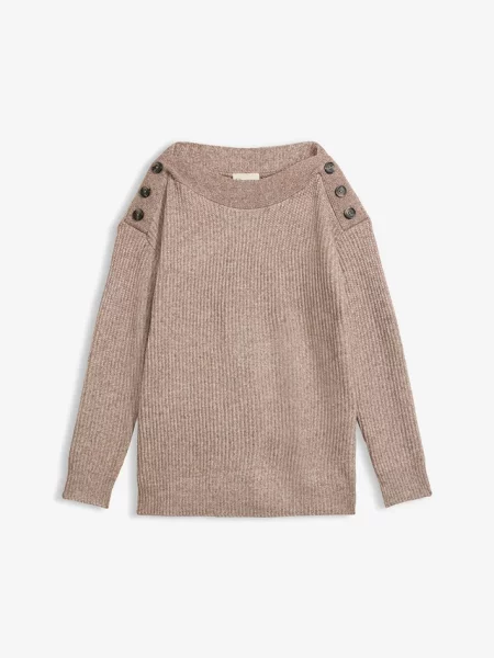 Sweter oversize z brązowy