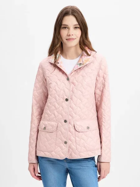 Lebek kurtka dwustronna Kobiety wzorzysty 36 różowy