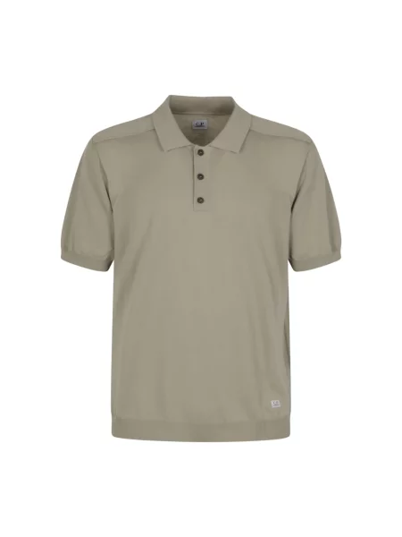Koszulka polo C.p. Company z krótkim rękawem beżowa