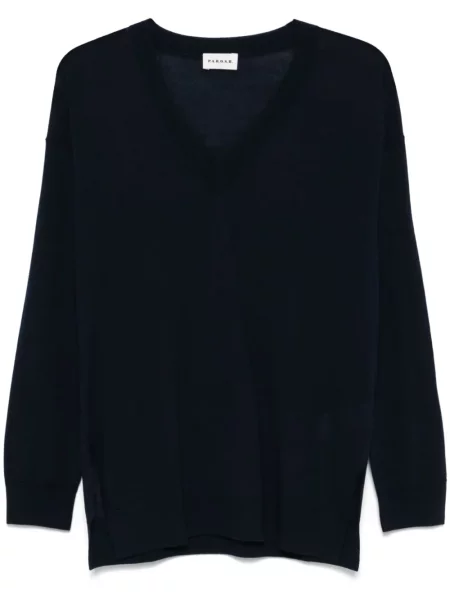 Pulover P.a.r.o.s.h. cu decolteu în V albastru