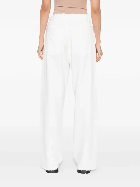 Pantaloni Mm6 Maison Margiela alb
