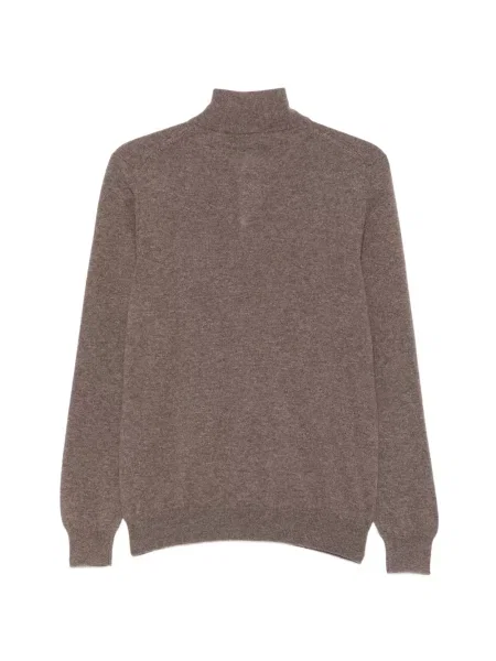 Lung tricou polo Fedeli maro
