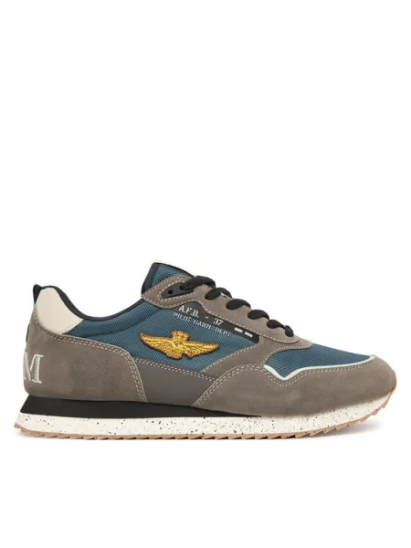 Маратонки Aeronautica Militare SNEAKERS мъжки сиво тъмносиньо