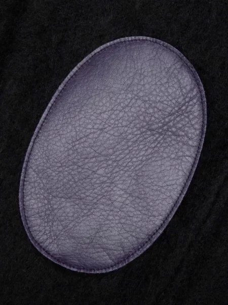 Cardigan Needles din piele negru