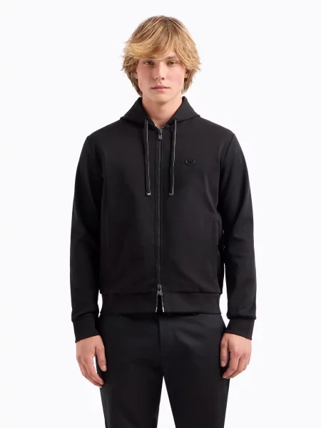 Кофта Emporio Armani бавовна/поліестер чорний