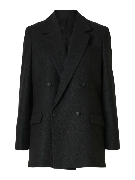 SELECTED Sacou SLFELIN amestecat negru