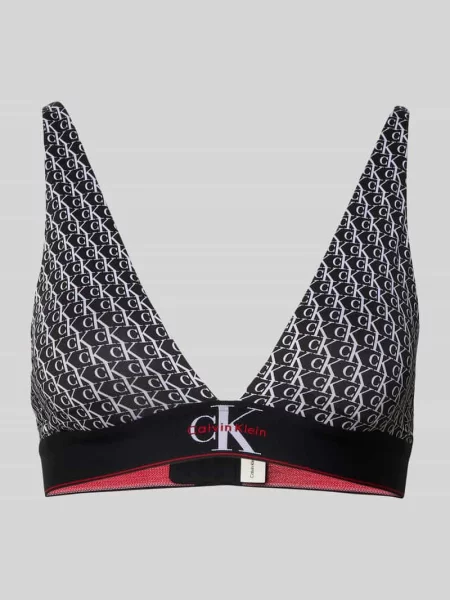 Biustonosz o kroju slim fit z nadrukiem z logo na całej powierzchni Calvin Klein Underwear czarny
