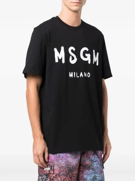 Tricou Msgm cu autograf negru