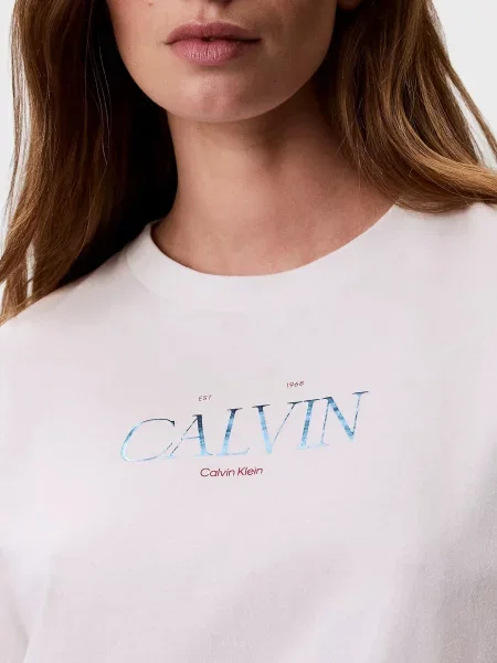 Класична футболка Calvin Klein Jeans біла