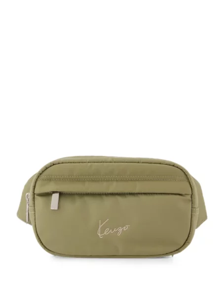 Curea Kenzo cu broderie verde