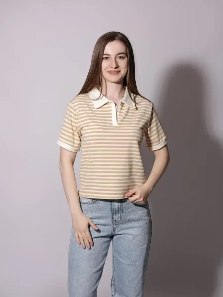 Поло Stream бежевое