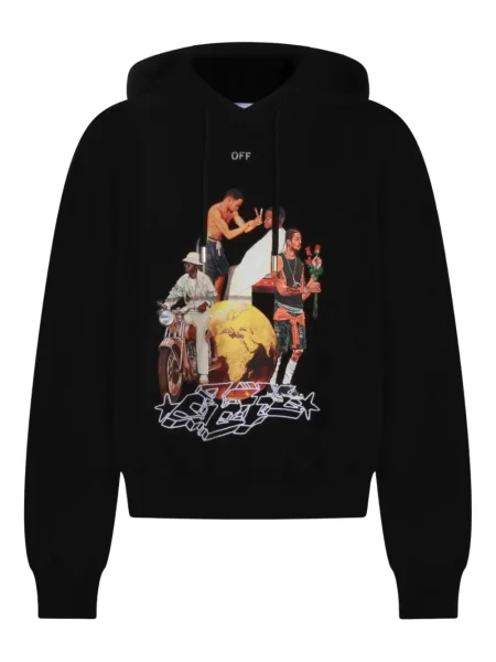 Hanorac cu glugă Off-white alb