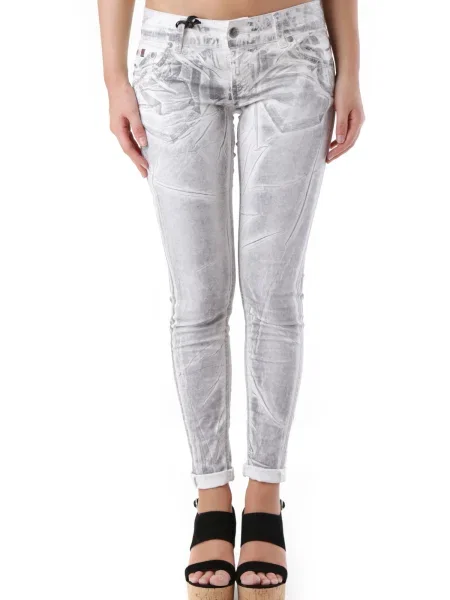 Blugi skinny Sexy Woman alb