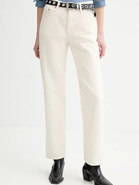 Levi's jeansy beżowe