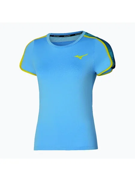 Női póló Mizuno Frontier Tee W bel air blue. Méret: XS kék