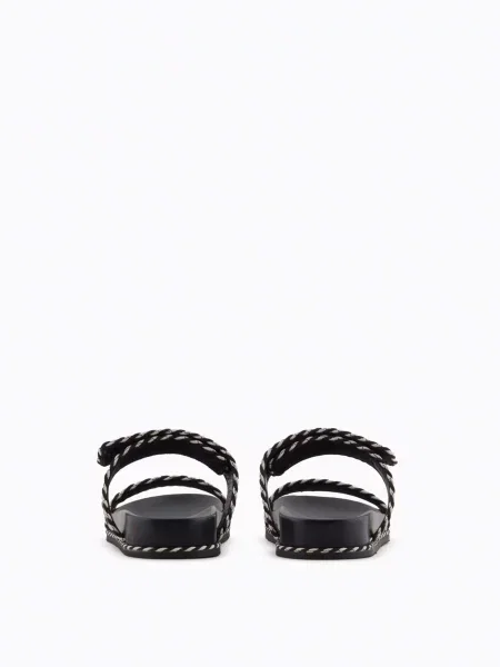 Кожаные шлепанцы Emporio Armani черные