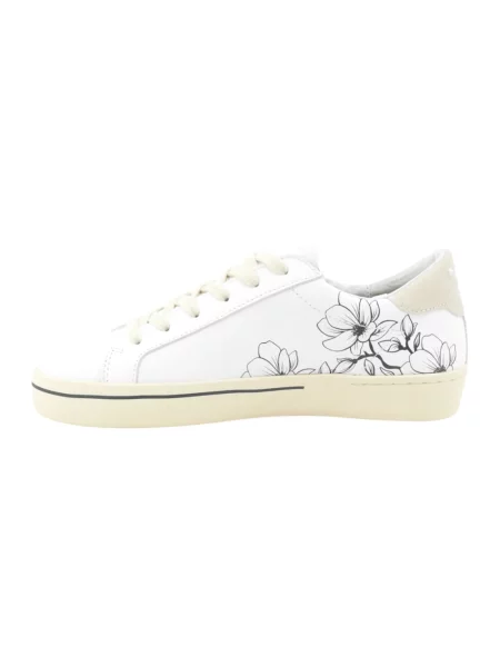 Sneakersy Sun68 skórzane z nadrukiem białe