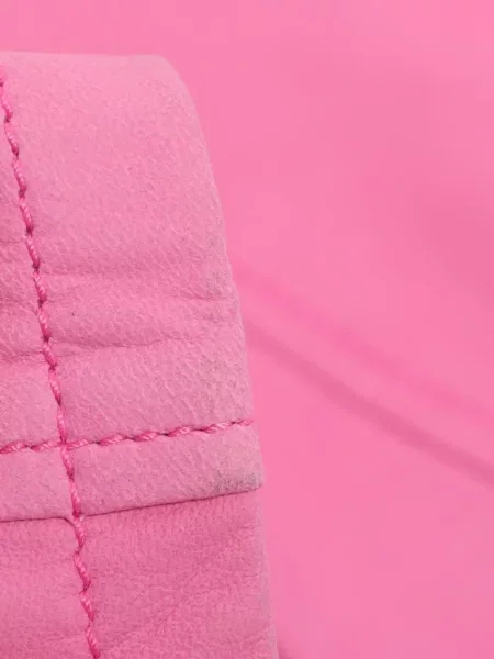 Kurtka skórzana Marina Rinaldi jednorzędowa różowa