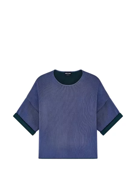 Tricou Giorgio Armani cu decolteu rotund albastru