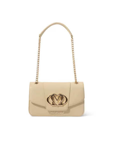 Love Moschino Geantă de umăr lână alb