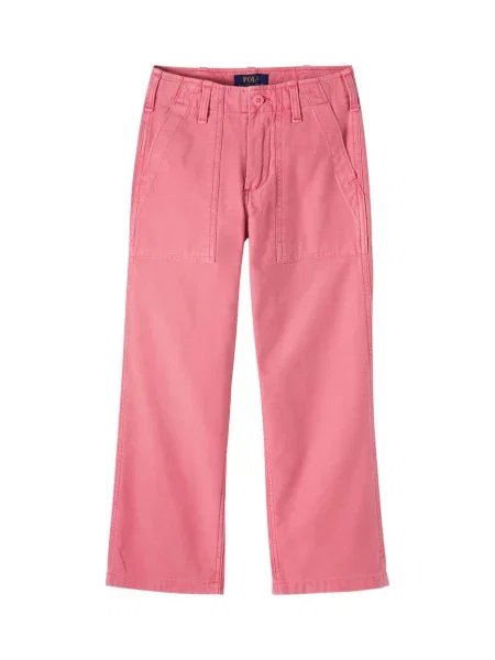 Gyerek egyenes szárú farmernadrág Polo Ralph Lauren rózsaszín