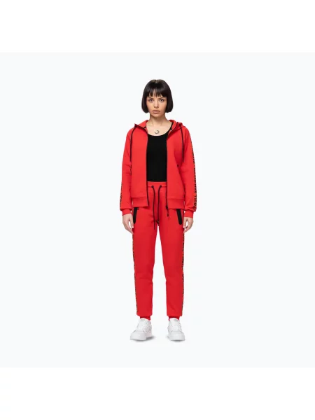 Bluza Pitbull Explory Tape Hooded Zip czerwona