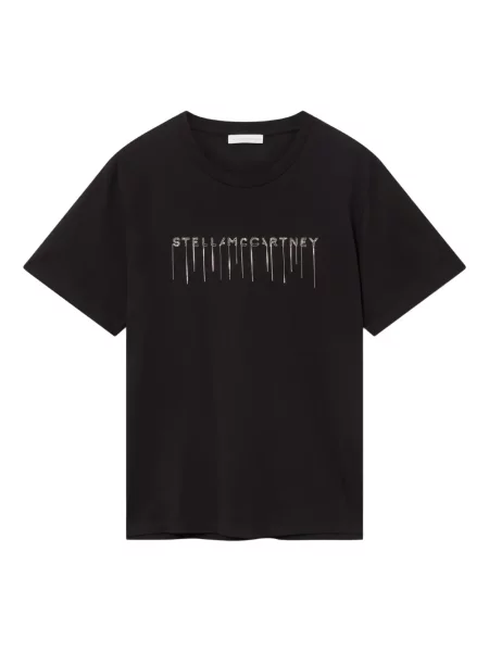 Tricou Stella Mccartney cu broderie negru