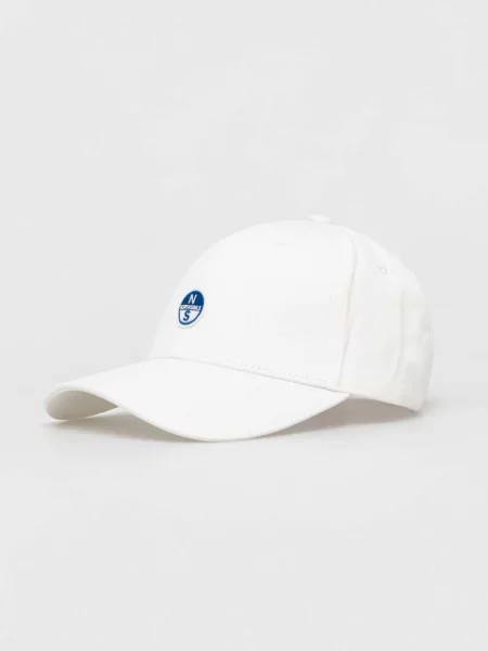 Шапка North Sails с апликация бяло