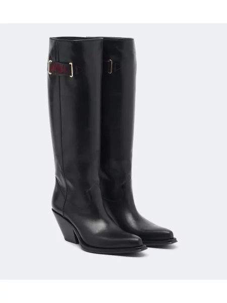 Cizme Chloé din piele negru