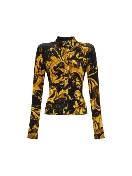 Wielobarwność koszula Versace Jeans Couture z nadrukiem z długim rękawem