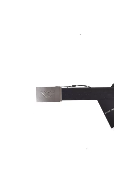 Pasek Emporio Armani skórzany dwustronny czarny