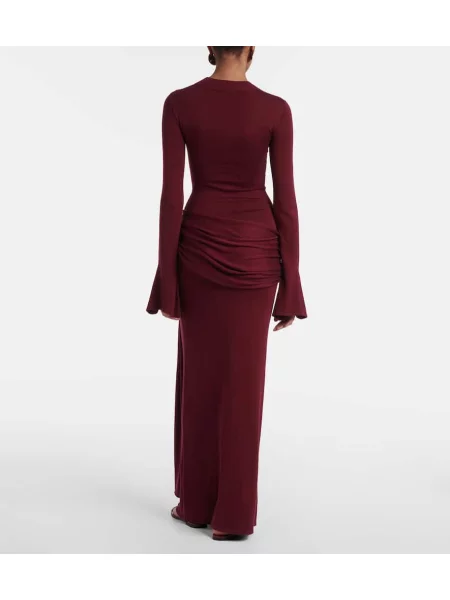 Rochie maxi Aya Muse de mătase drapată