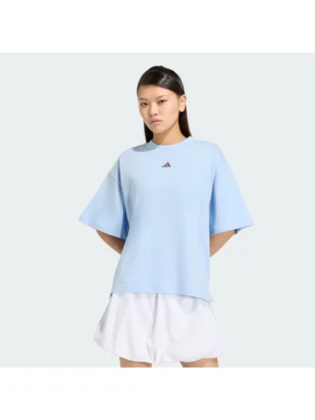 KOSZULKA 3 STRIPES STUDIO BOYFRIEND TEE niebieska