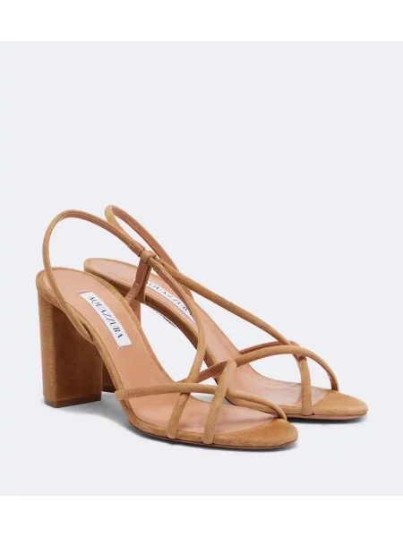 Sandale Aquazzura din piele de căprioară bej