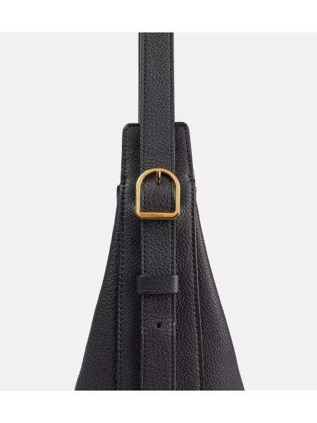 Geanta de piele Khaite din piele negru