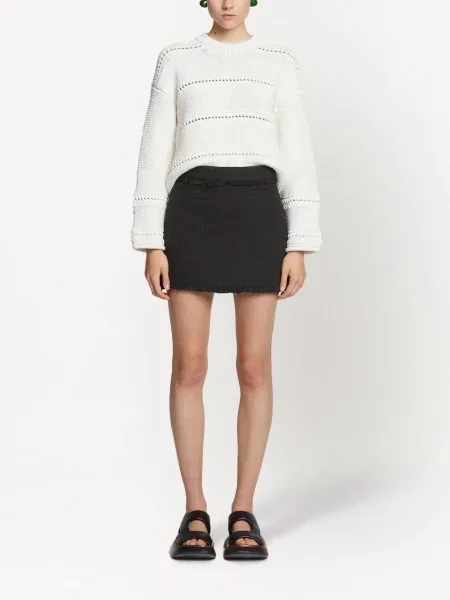 Tvídová mini mini sukně Proenza Schouler White Label bílá