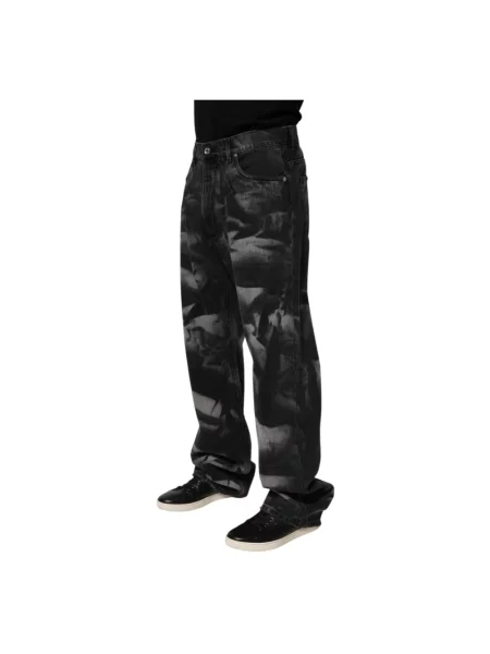 Jeansy straight leg Dolce And Gabbana czarne
