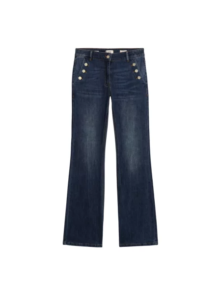 Jeansy dzwony Oltre niebieskie