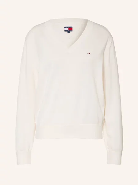 Tommy Jeans Sweter weiss biały