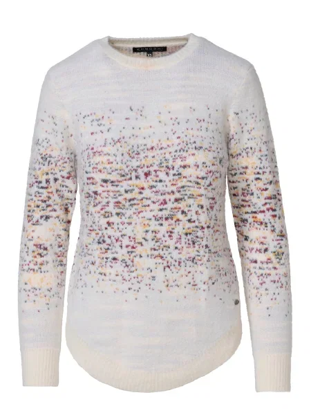 KOROSHI Pulover galben / roşu închis murdar alb