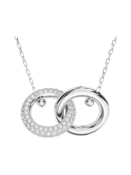 Naszyjnik Swarovski szary
