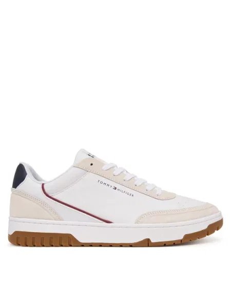 Tommy Hilfiger Αθλητικά Th Basket Core Leather Suede Mix λευκό