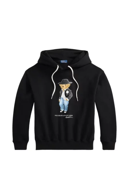 Matlasat papuci de casă Polo Ralph Lauren tricotate maro