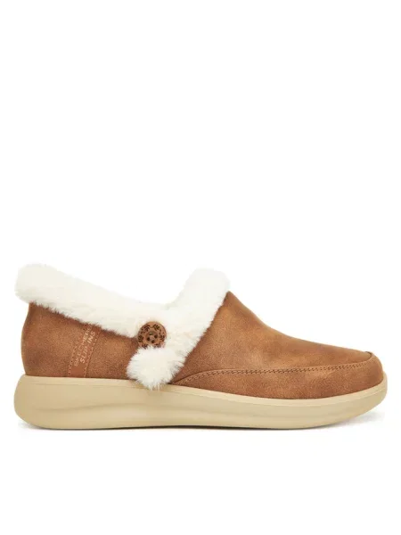 Kapcie Skechers brązowe
