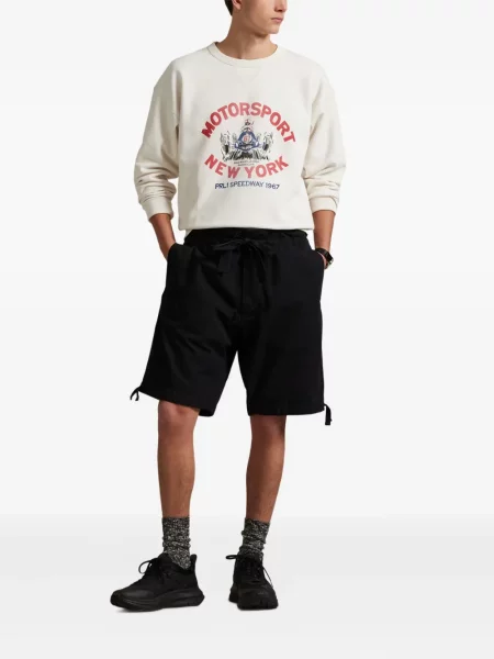 Tricou polo Polo Ralph Lauren cu imagine cu dungi din țesătură twill albastru